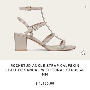 Valentino Garavani Rockstud Matte Block‎ Heel Sandals Gladiator 38.5 US 8.5